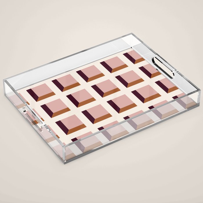Minimalist 3D Pattern XX Acrylic Tray Gallery Image 1