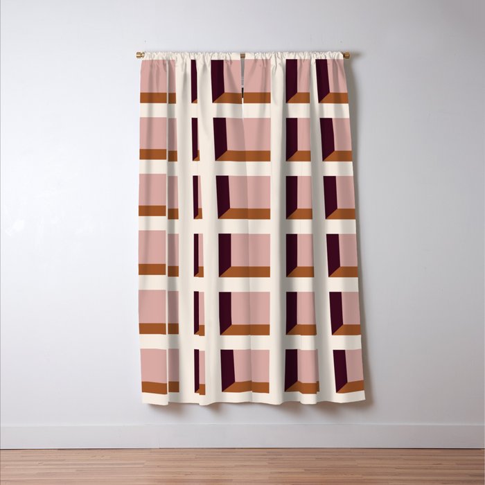 Minimalist 3D Pattern XX Window Curtain Gallery Image 3