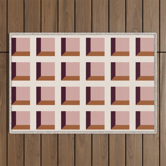 Minimalist 3D Pattern XX Outdoor Rug Gallery Image 1