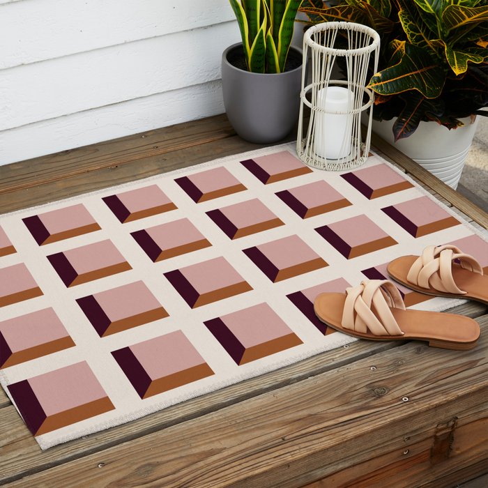 Minimalist 3D Pattern XX Outdoor Rug Gallery Image 2