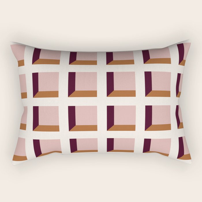 Minimalist 3D Pattern XX Rectangular Pillow Gallery Image 2