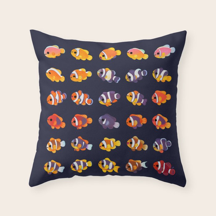 Anemone fish Throw Pillow Gallery Image 6