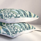 Abstract Retro Boho Butterfly Zebra Pattern - teal green Pillow Sham Gallery Image 3