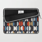 Mid century geometric pattern dark blue Laptop Sleeve Gallery Image 2