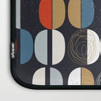 Mid century geometric pattern dark blue Laptop Sleeve Gallery Image 3
