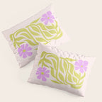 Lilac & Lime: Les Fleurs | Flower Market Color Series 02 Pillow Sham Gallery Image 3