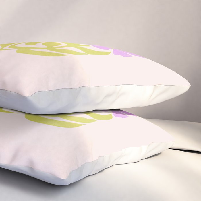 Lilac & Lime: Les Fleurs | Flower Market Color Series 02 Pillow Sham Gallery Image 3