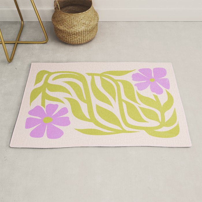 Lilac & Lime: Les Fleurs | Flower Market Color Series 02 Rug Gallery Image 1