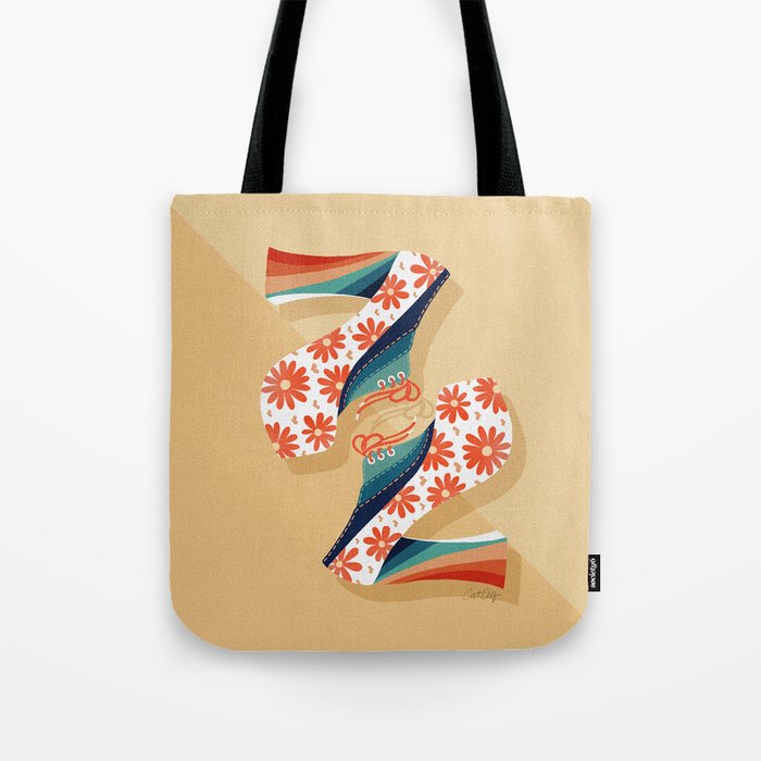 Disco Platforms â Retro Rainbow Tote Bag Gallery Image 1