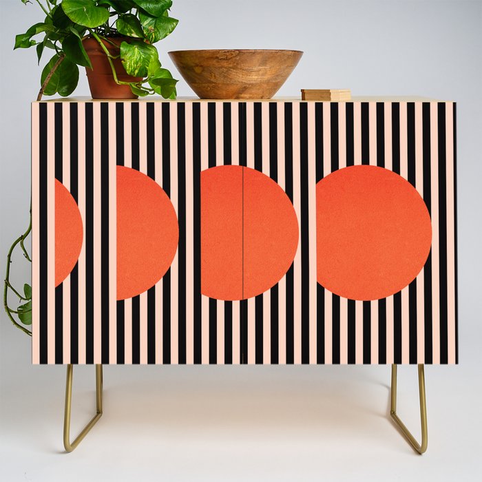 Abstraction_SUNSET_LINE_ART_Minimalism_001 Credenza Gallery Image 1