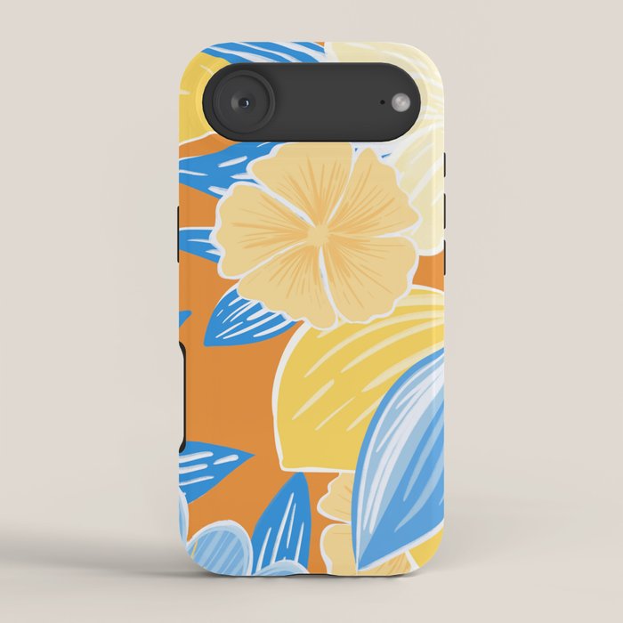 Bright Lemon Floral - Botanical Painting iPhone Case Gallery Image 2