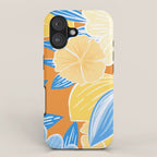 Bright Lemon Floral - Botanical Painting iPhone Case Gallery Image 1