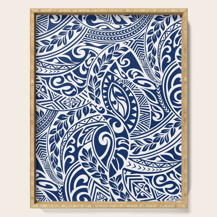 Hawaiian Tribal Pattern III Serving Tray Gallery Image 1