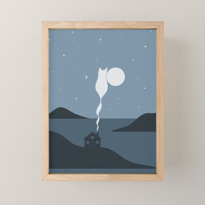 Cat Landscape 45 Mini Art Print Gallery Image 1