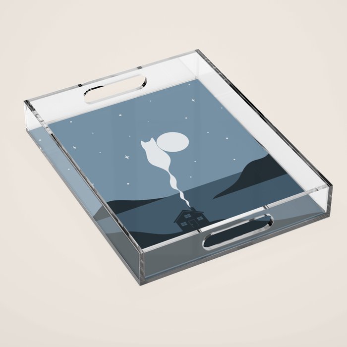 Cat Landscape 45 Acrylic Tray Gallery Image 1