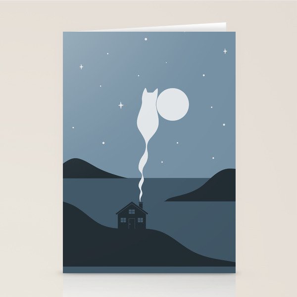 Cat Landscape 45 Stationery Card Gallery Image 2