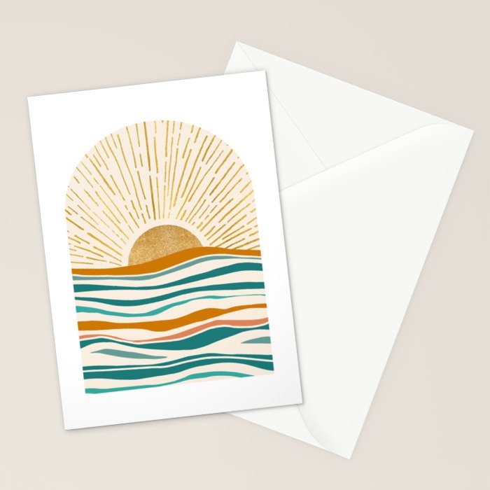Golden Sunset Stationery Card Gallery Image 2