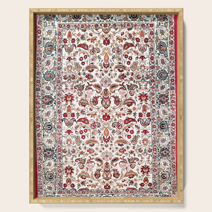 Qum Central Persian Rug Print Serving Tray Gallery Image 1
