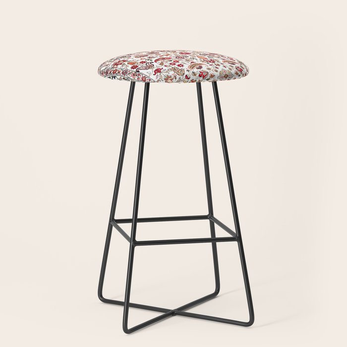 Qum Central Persian Rug Print Stool Gallery Image 1
