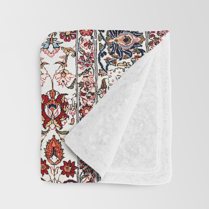 Qum Central Persian Rug Print Throw Blanket Gallery Image 3