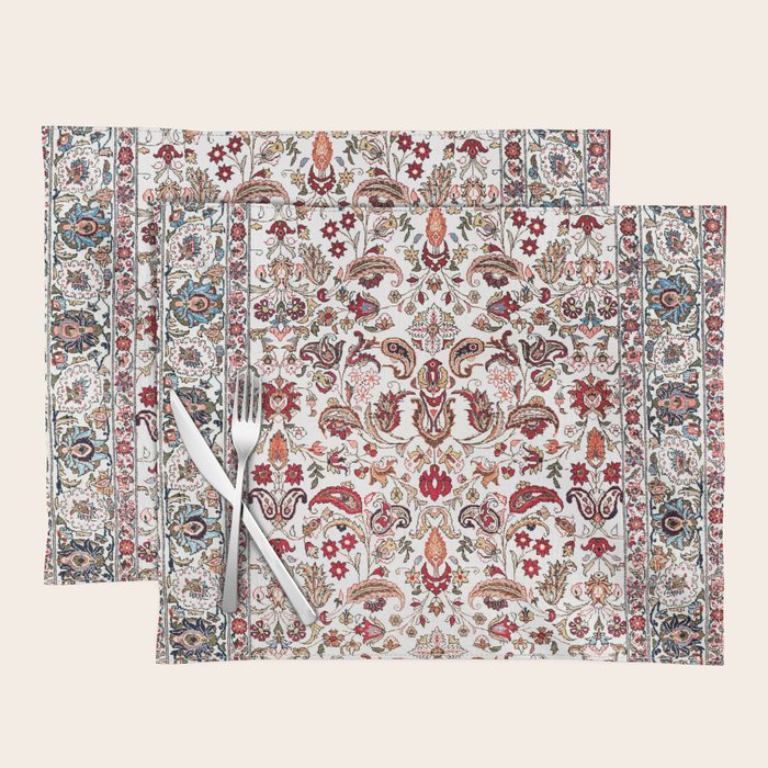 Qum Central Persian Rug Print Placemat Gallery Image 1