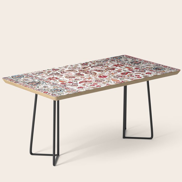 Qum Central Persian Rug Print Coffee Table Gallery Image 1
