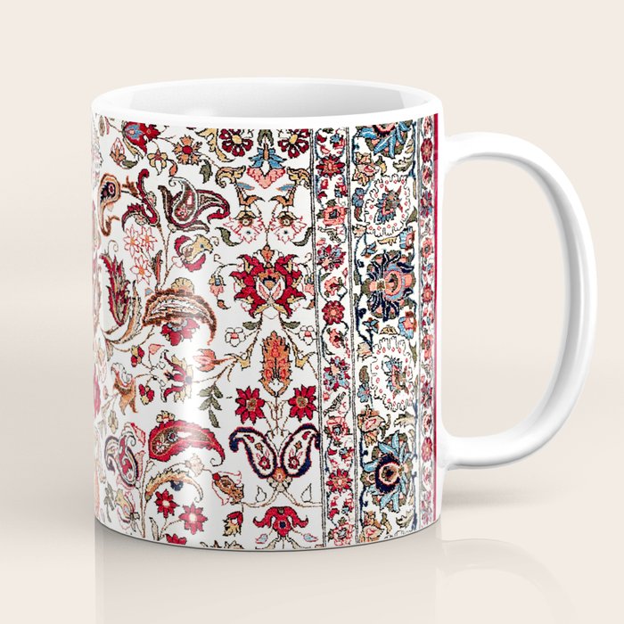 Qum Central Persian Rug Print Coffee Mug Gallery Image 1