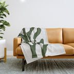 Alga, Seaweed, Green Plant Throw Blanket Gallery Image 1
