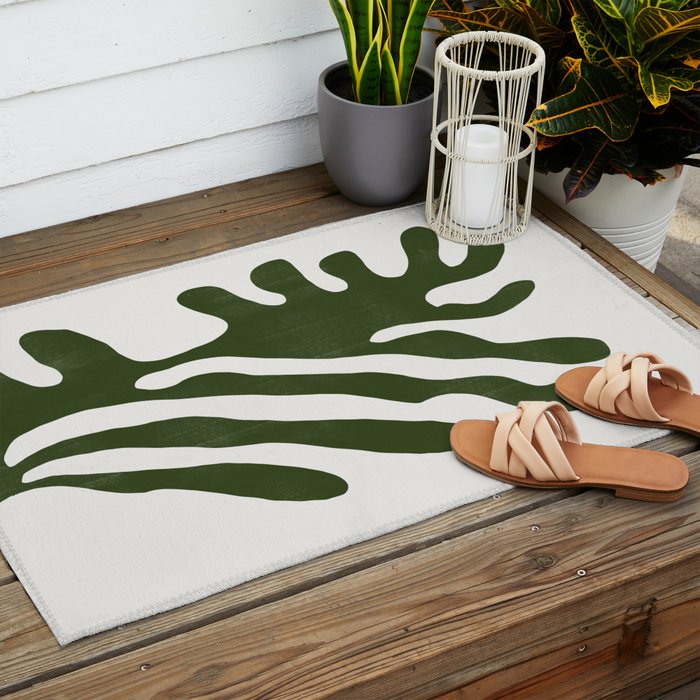 Alga, Seaweed, Green Plant Outdoor Rug Gallery Image 2