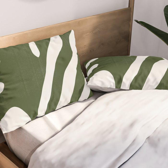 Alga, Seaweed, Green Plant Pillow Sham Gallery Image 2