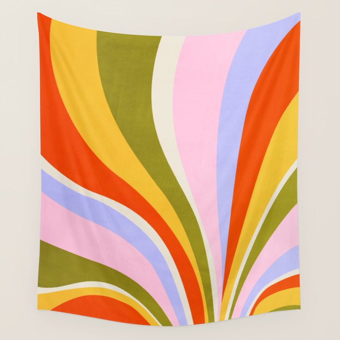 Candy Paint: Sunrise | Mid Century Retro Edition Wall Tapestry Gallery Image 1