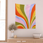 Candy Paint: Sunrise | Mid Century Retro Edition Wall Tapestry Gallery Image 2