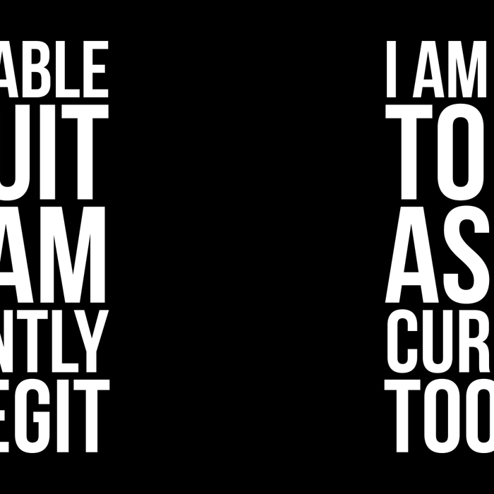 Unable To Quit Too Legit (Black & White) Coffee Mug Gallery Image 2