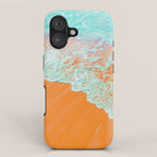 Coral Shore, Ocean Beach Photography, Summer Sea Sand Waves iPhone Case Gallery Image 1