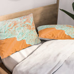 Coral Shore, Ocean Beach Photography, Summer Sea Sand Waves Pillow Sham Gallery Image 2