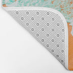 Coral Shore, Ocean Beach Photography, Summer Sea Sand Waves Bath Mat Gallery Image 2