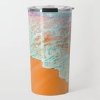 Coral Shore, Ocean Beach Photography, Summer Sea Sand Waves Travel Mug Gallery Image 1