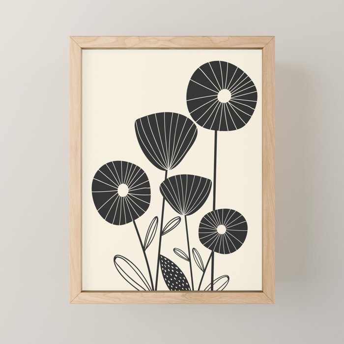 Abstract Flowers Mini Art Print Gallery Image 1