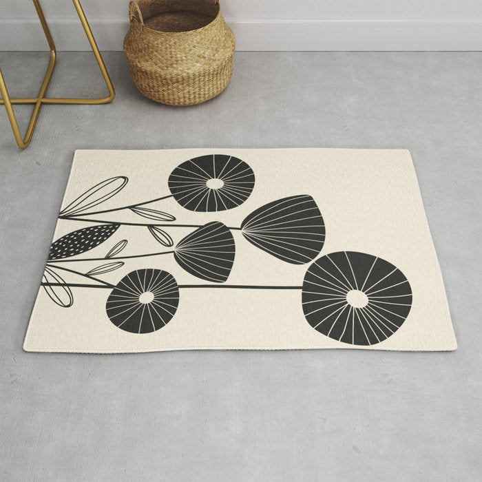 Abstract Flowers Rug Gallery Image 1