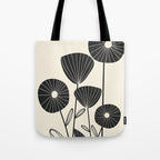 Abstract Flowers Tote Bag Gallery Image 1