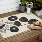 Abstract Flowers Outdoor Rug Gallery Image 2