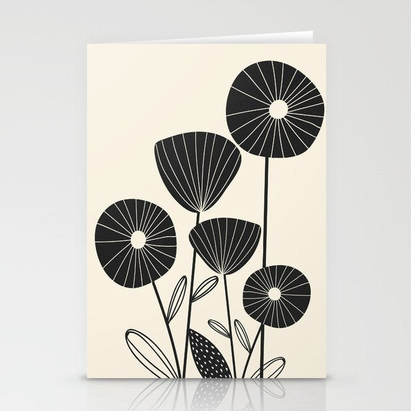 Abstract Flowers Stationery Card Gallery Image 2