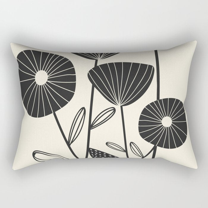 Abstract Flowers Rectangular Pillow Gallery Image 2
