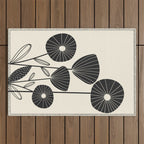 Abstract Flowers Outdoor Rug Gallery Image 1