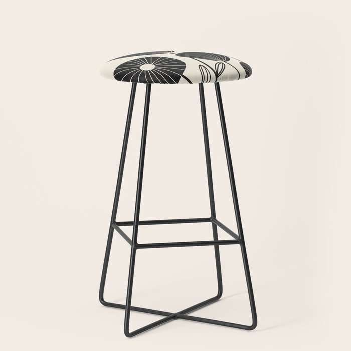 Abstract Flowers Stool Gallery Image 1