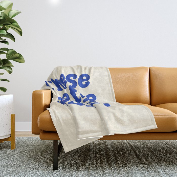 These Are The Good Old Days (Blue Beige) Throw Blanket Gallery Image 1