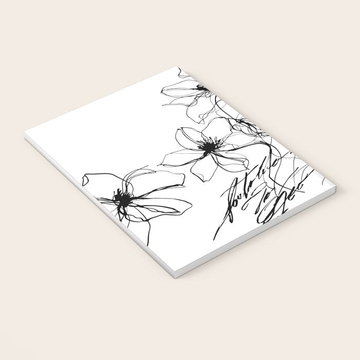 Monochrome Muse Expressive Line Art Portrait Notebook Gallery Image 3