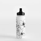 Monochrome Muse Expressive Line Art Portrait Water Bottle Gallery Image 2