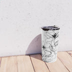 Monochrome Muse Expressive Line Art Portrait Travel Mug Gallery Image 4