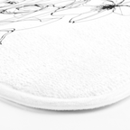 Monochrome Muse Expressive Line Art Portrait Bath Mat Gallery Image 3